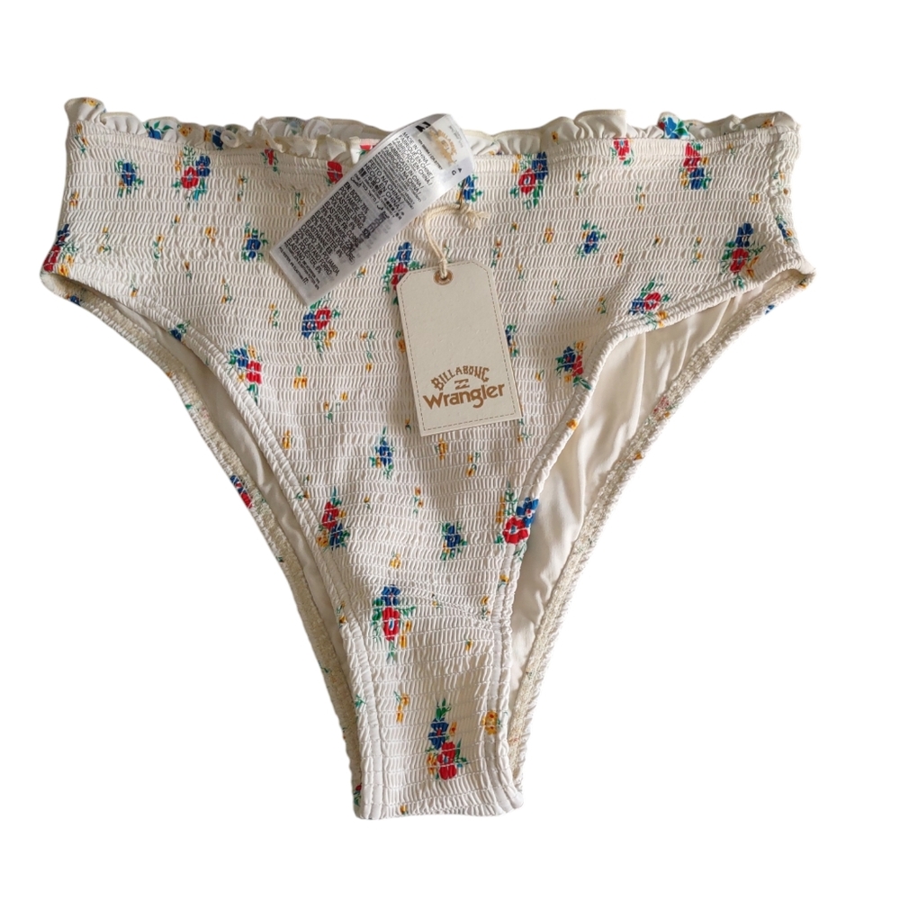 Wrangler Billabong XL/14 Meadow Lands Smocked Bikini Bottom